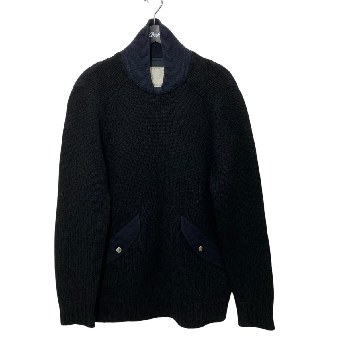 sacai ミリタリードッキングプルオーバーニット16-01166M 古着・中古-1枚目のアイテム画像