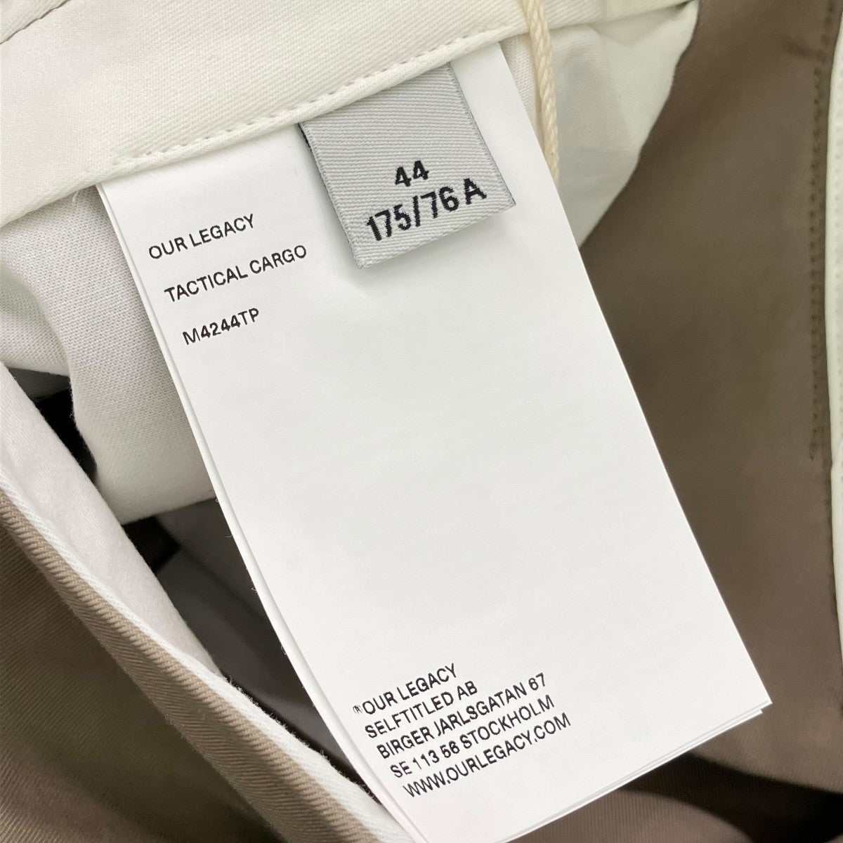 OUR LEGACY 24AWTACTICAL CARGOカーゴパンツM4244TP 古着・中古-6枚目のアイテム画像