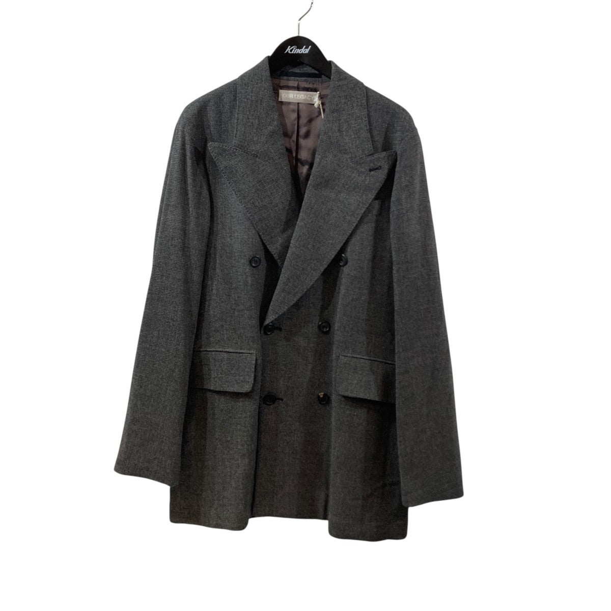 Black TV Static Mouline WoolジャケットM4240SS