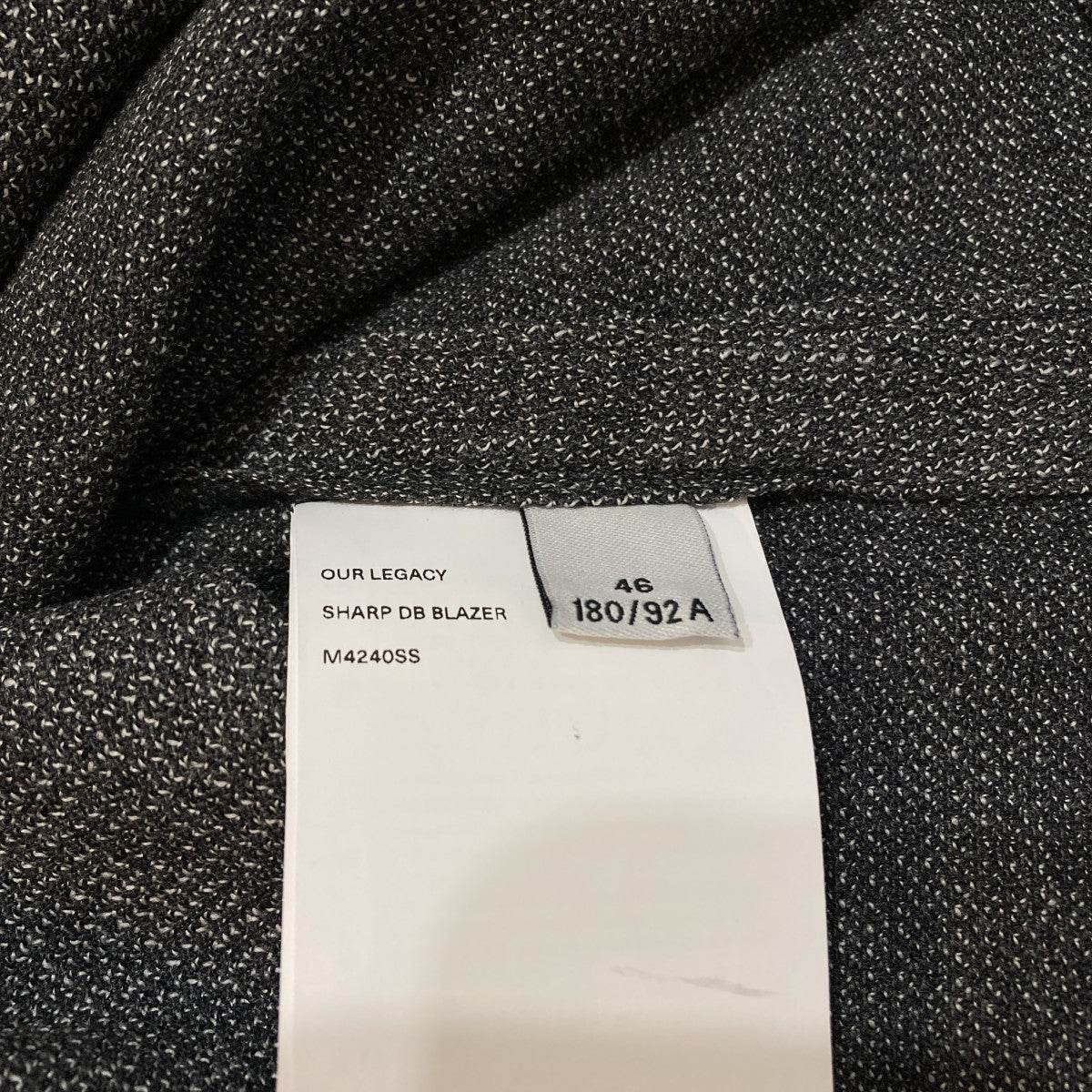 Black TV Static Mouline WoolジャケットM4240SS
