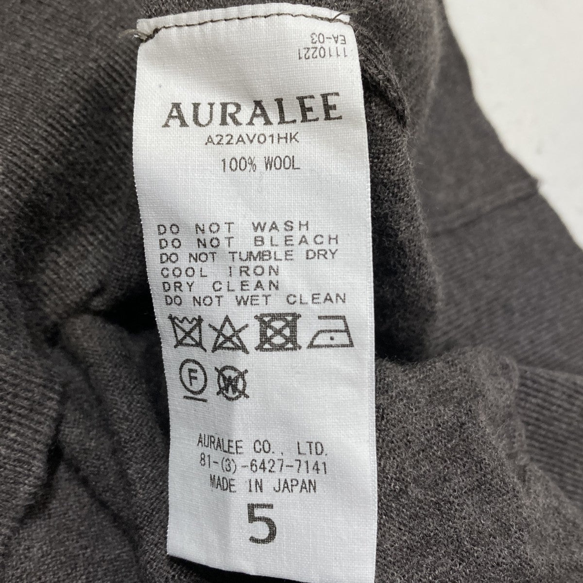SUPER HIGH GAUGE WOOL KNIT V-NECK P／OウールニットA22AV01HK