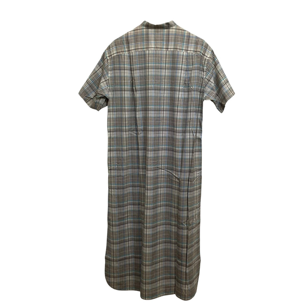 AURALEE SUPER LIGHT WOOL CHECK HALF SLEEVED ONE-PIECEチェックシャツワンピースA9SD03LC 古着・中古-2枚目のアイテム画像