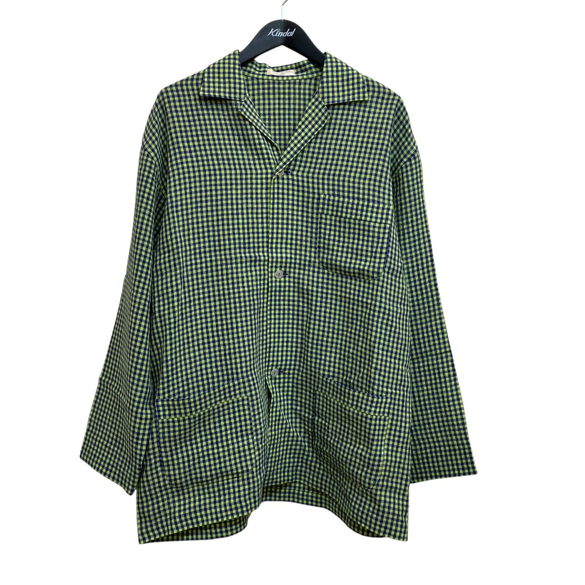 25SSWater Twist Linen Shirt JacketチェックシャツジャケットC251F04B02