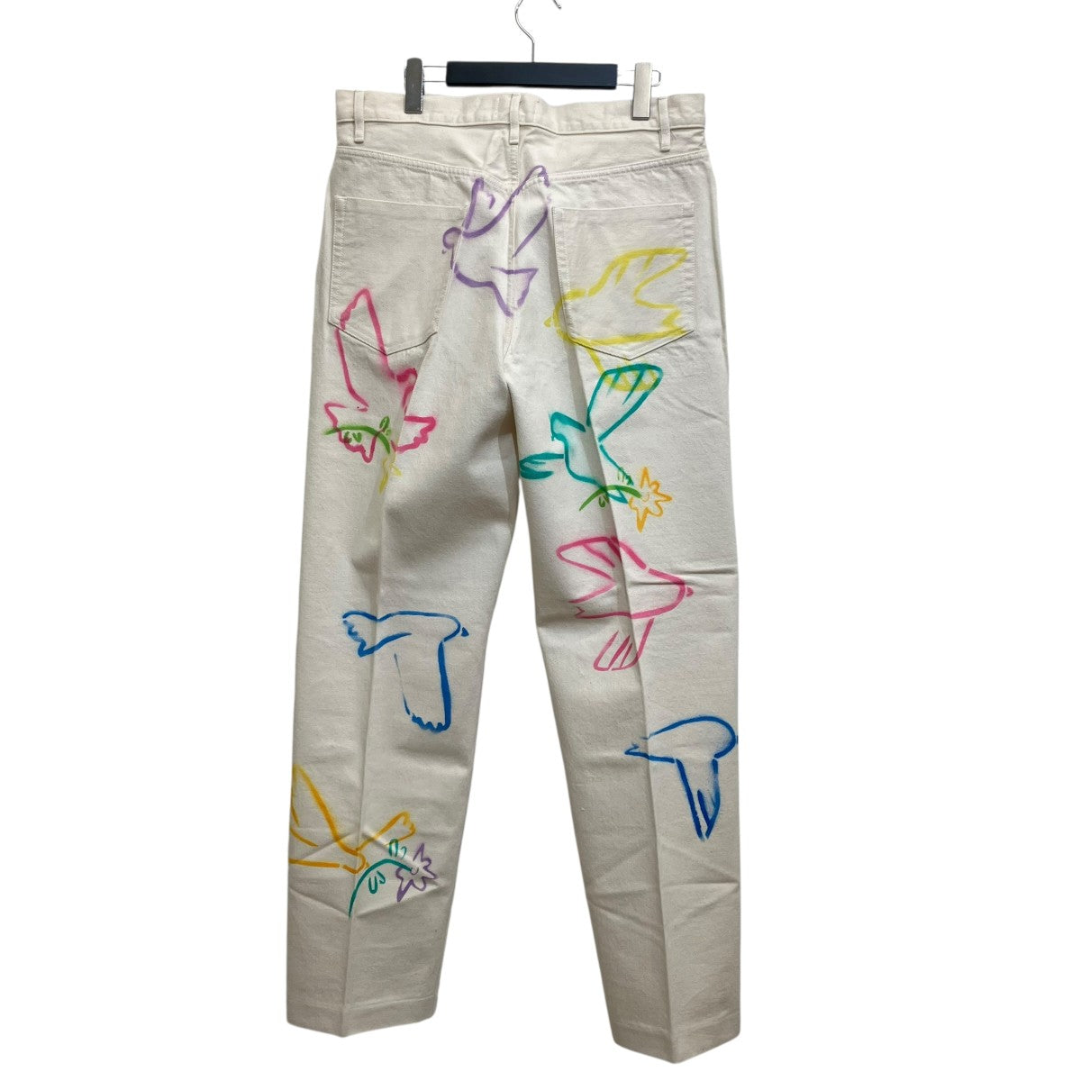 TANAKA(タナカ) ST-2 THE JEAN TROUSERS WHITE DOVE FLOWERデニム