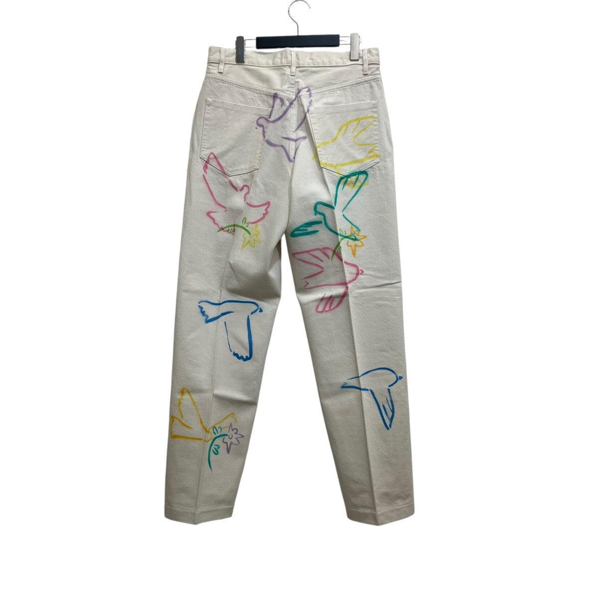 TANAKA ST-2 THE JEAN TROUSERS WHITE DOVE FLOWERデニムパンツ 古着・中古-2枚目のアイテム画像