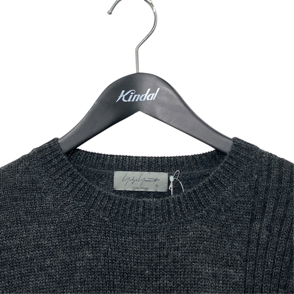 Yohji Yamamoto pour homme 刺繍 丸首 POプルオーバーニットHL-K25-196 古着・中古-3枚目のアイテム画像