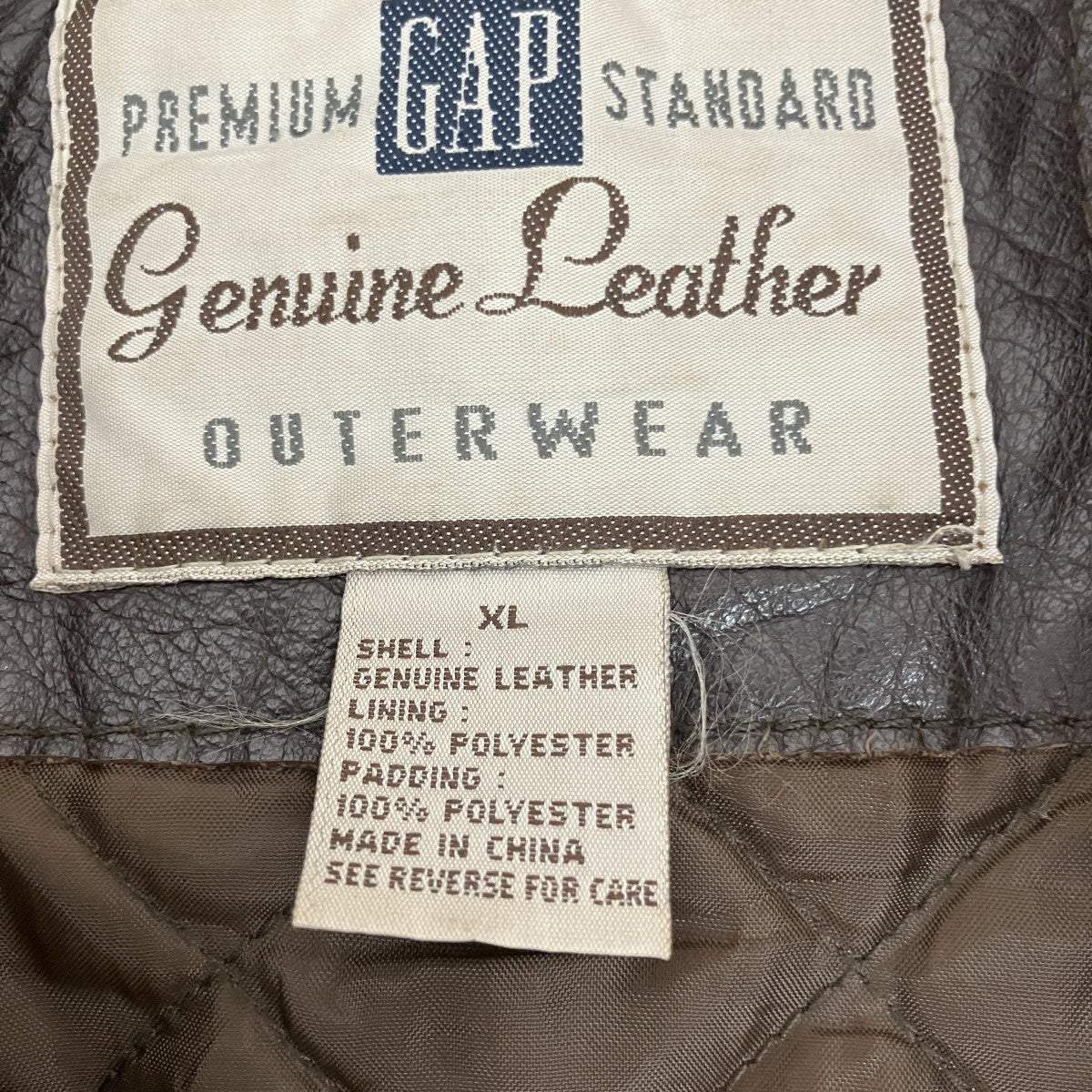 GAP 90s genuine leather premium standardレザージャケット 古着・中古-5枚目のアイテム画像