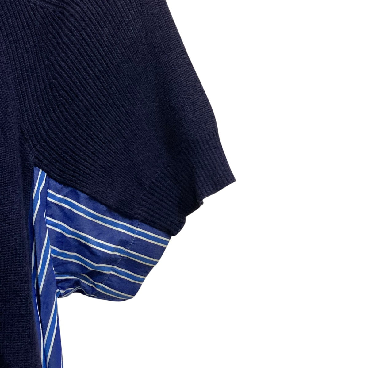 sacai 半袖ニット サカイ sacai 美品 切替ニットプルオーバー セーター カットソー 半袖