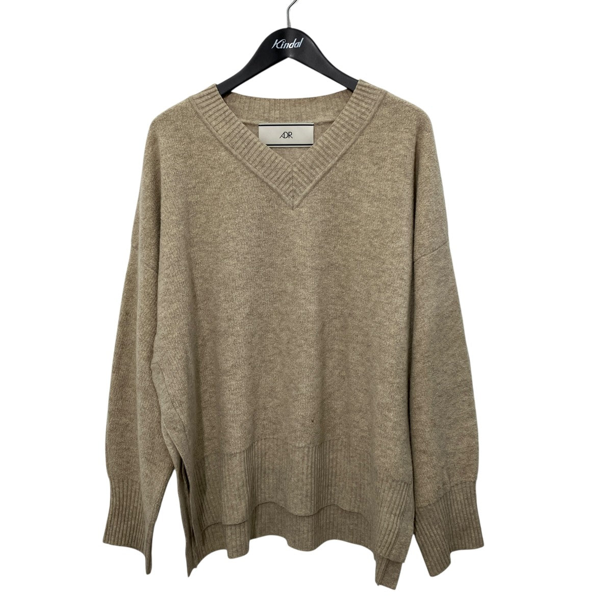 Super 160’s Wool pile Reversible Knit PulloverVネックニット531-3270200