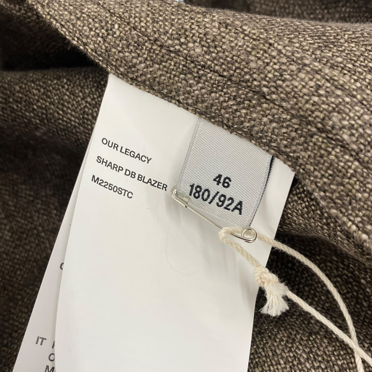 25SSTobacco Delave LinenブレザーM2250STC