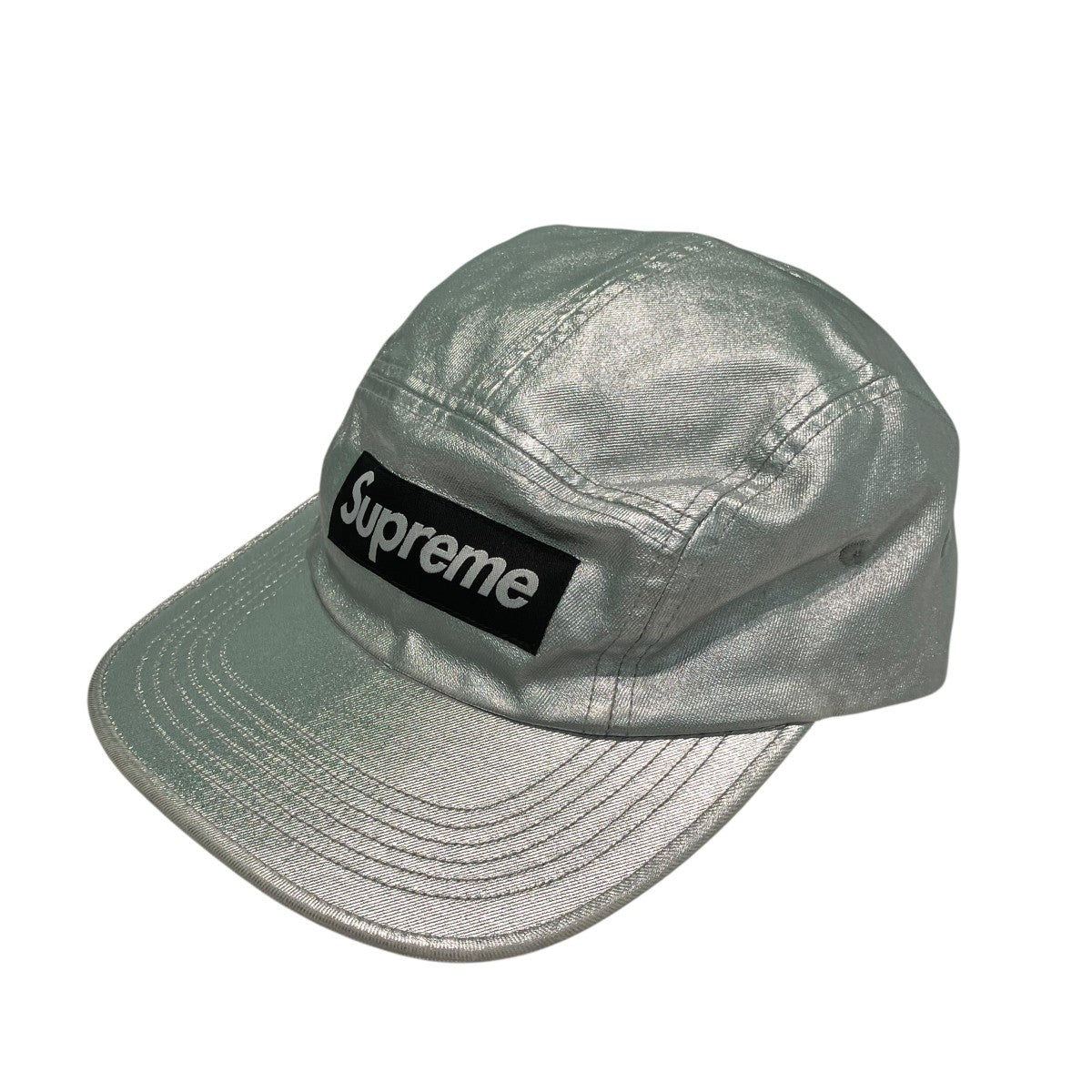 Supreme 25SSWashed Chino Twill Camp Cap Silverキャップ 古着・中古-1枚目のアイテム画像
