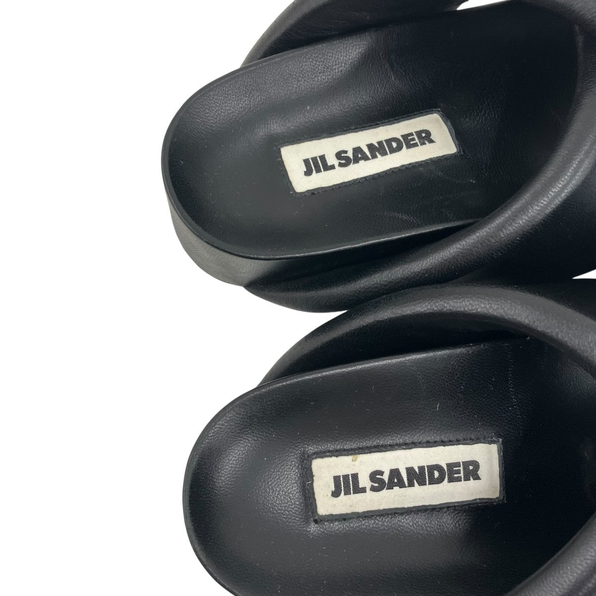 JIL SANDER padded slidesレザーサンダルJ15WP0043 古着・中古-4枚目のアイテム画像