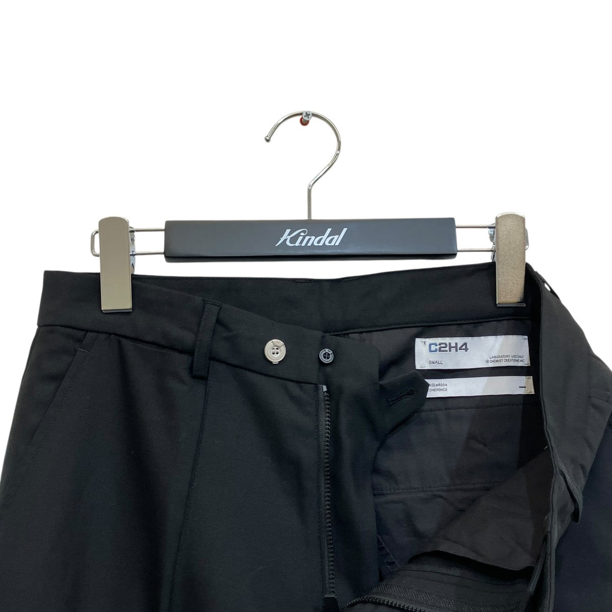C2H4 Black pants with logoストレートパンツR004-PT070 古着・中古-3枚目のアイテム画像