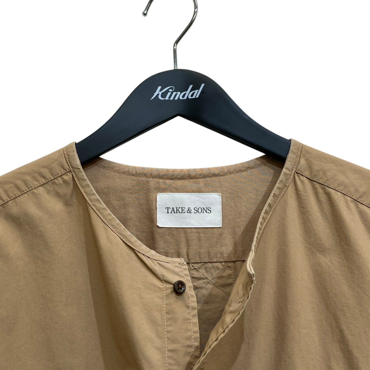 TAKE＆SONS(テイク アンド サンズ) Tunic Shirtノーカラーシャツ20108