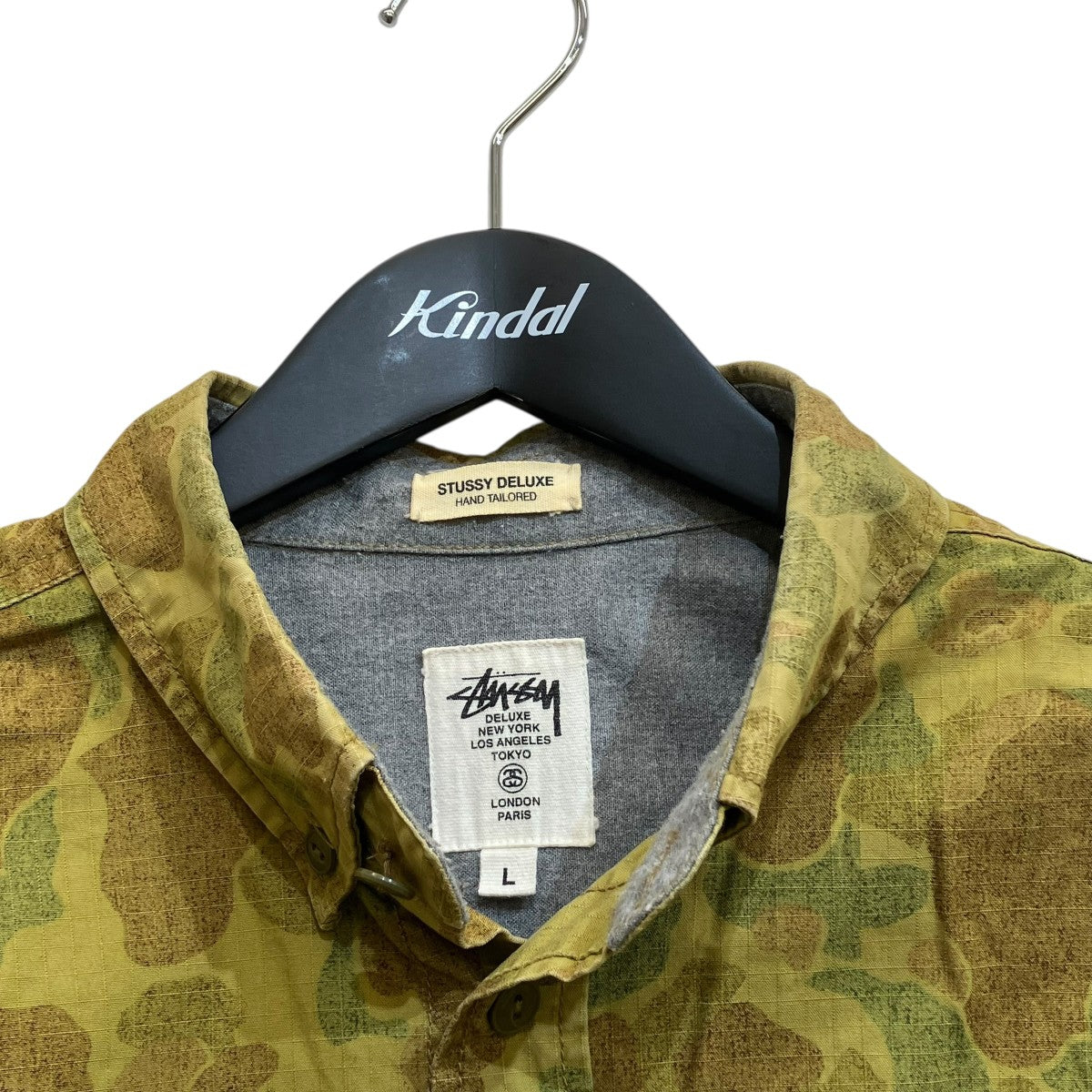 stussy(ステューシー) カモフラージュ柄ボタンダウンシャツ オリーブ