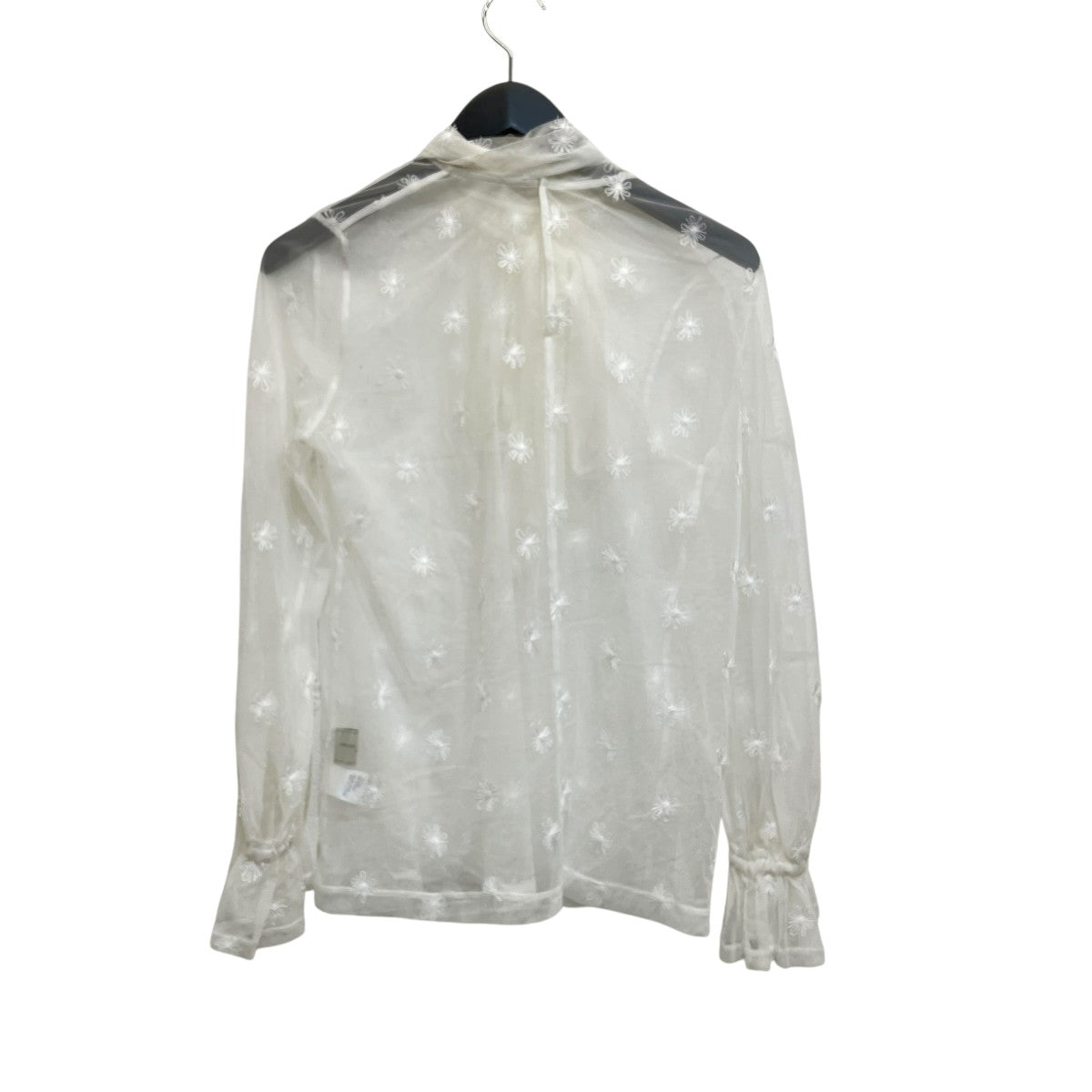 UNITED ARROWS 26SSチュールフラワー ボウタイブラウス 古着・中古-2枚目のアイテム画像