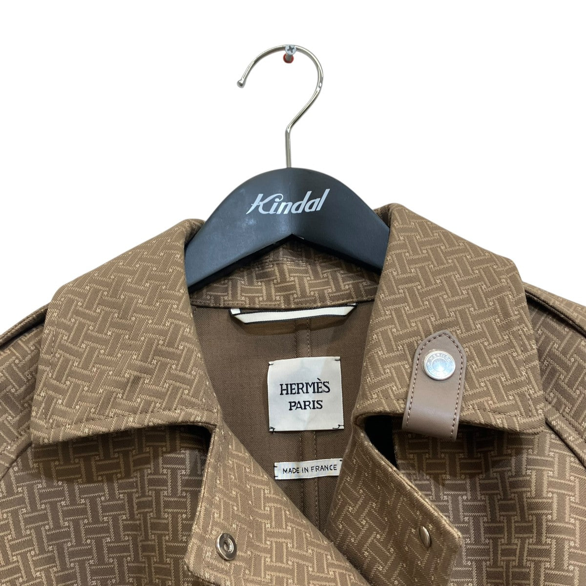 HERMES 24SSMOSAIQUEモザイクトレンチコート4E0128DJ 古着・中古-3枚目のアイテム画像