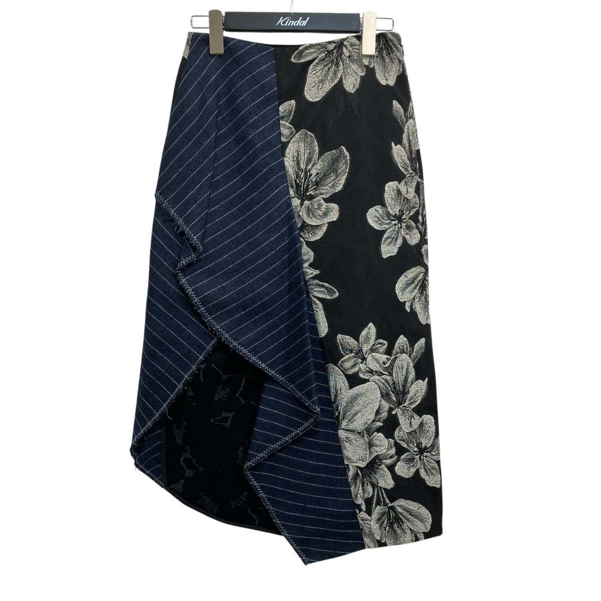 3．1 phillip lim 異素材花柄×ストライプデニムスカート 古着・中古-1枚目のアイテム画像