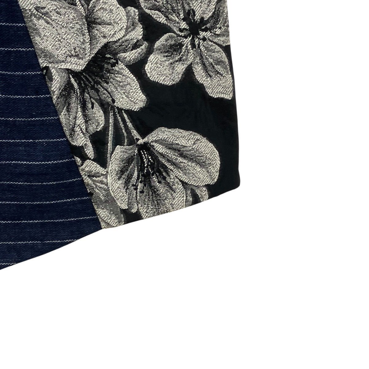 3．1 phillip lim 異素材花柄×ストライプデニムスカート 古着・中古-4枚目のアイテム画像