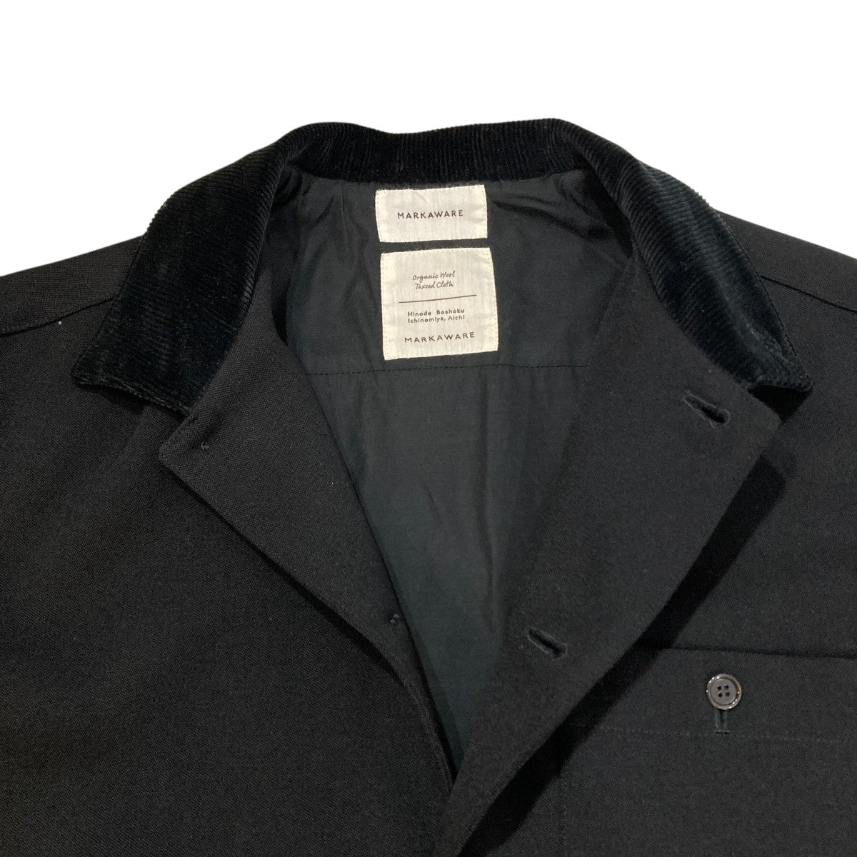ORGANIC WOOL TUXEDO CLOTH WOODSMAN SHIRTジャケットA23C-26BL01C