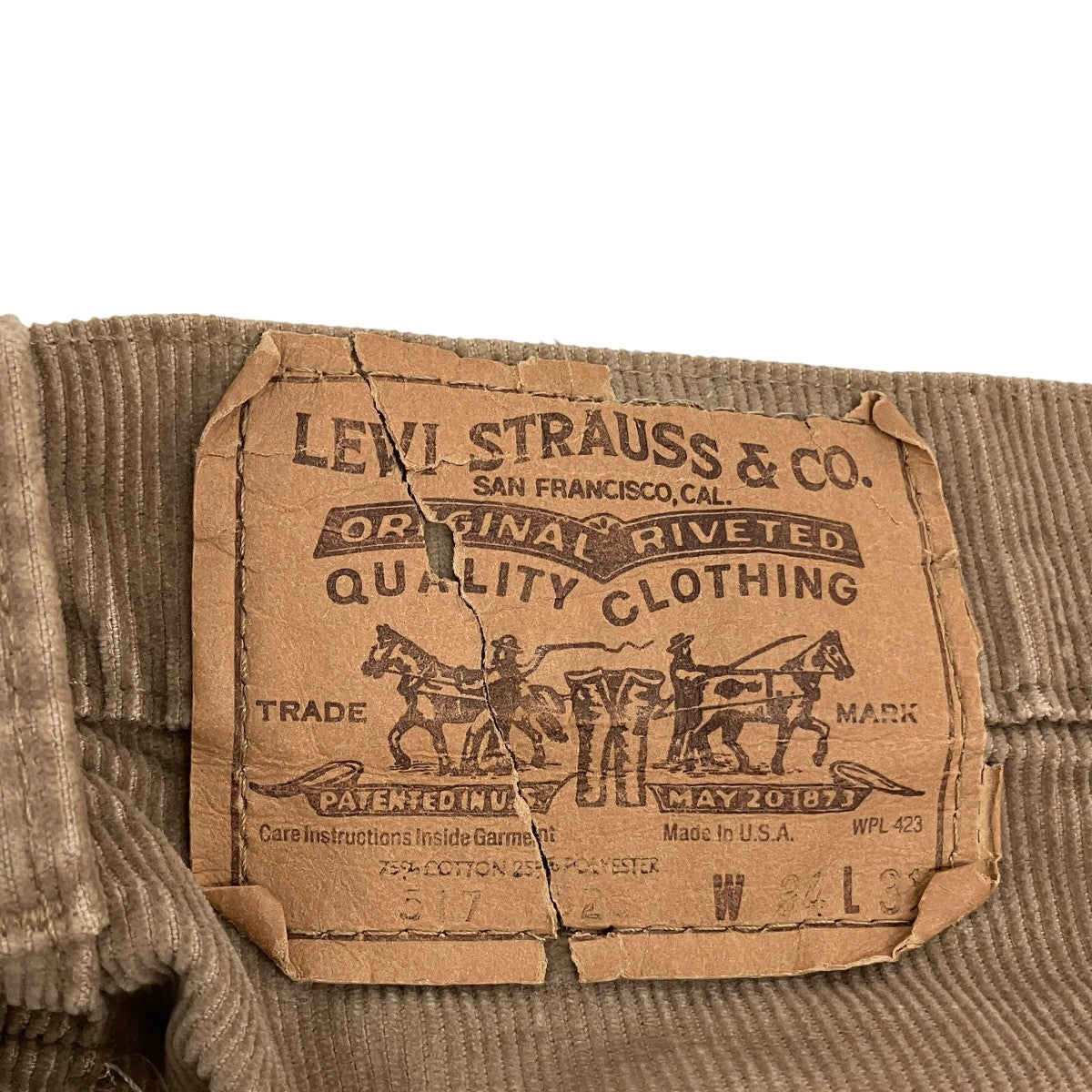 LEVI’S コーデュロイパンツ517 古着・中古-6枚目のアイテム画像