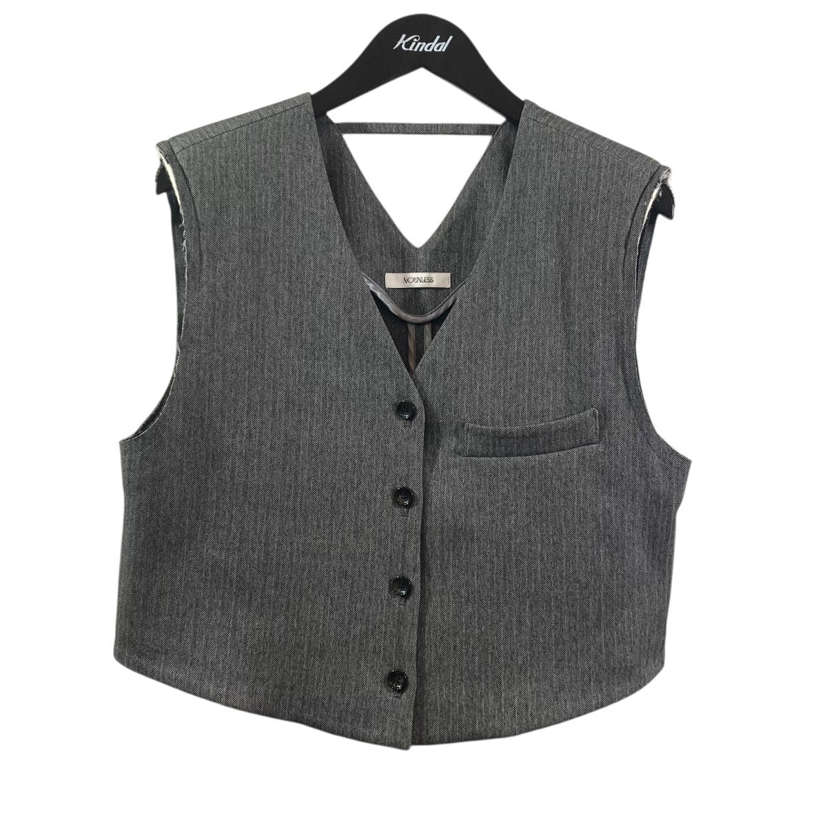 24SSRETORO PADDED VEST JACKETヘリンボーン ベスト112410630130