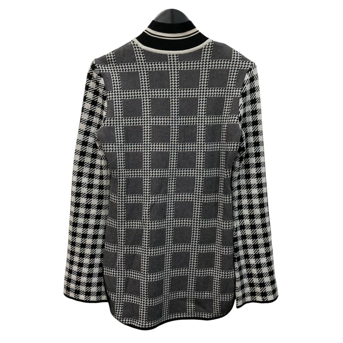 mame kurogouchi(マメクロゴウチ) Multi Plaid Geometric Knit Top