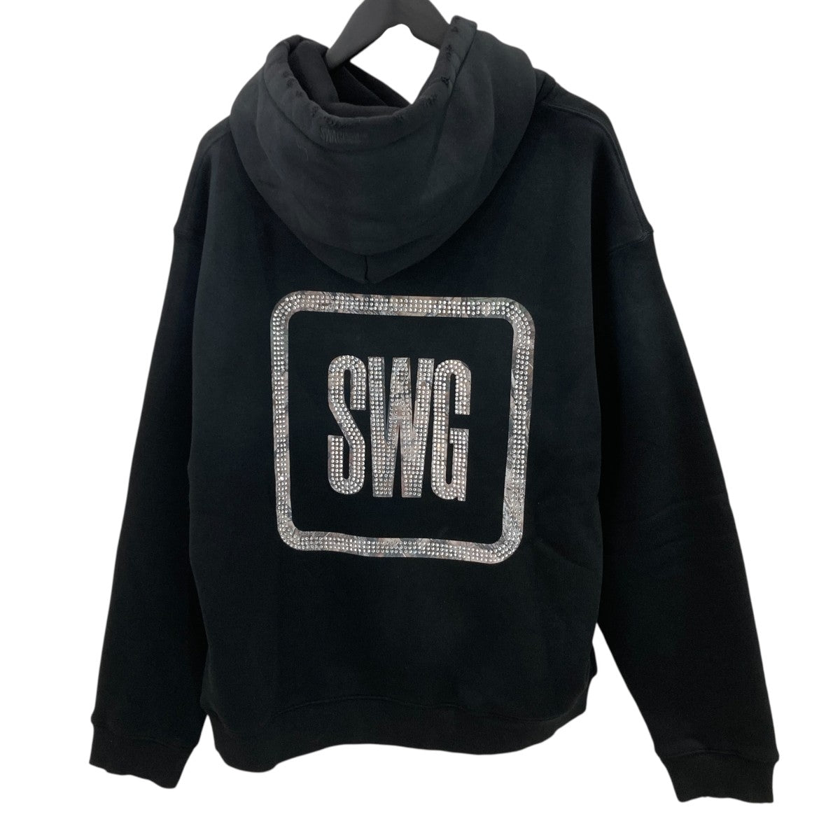 ダメージ加工／ラインストーンスウェットパーカーSWG25-HO07
