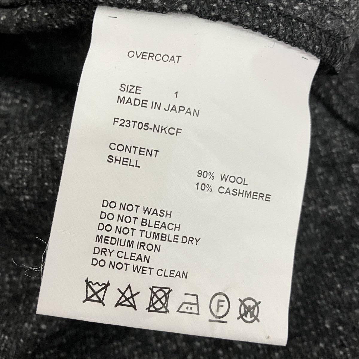 OVERCOAT DOLMAN SLEEVE TOP WITH NOTCHED COLLAR IN WOOL FLANNELネルシャツF23T05-NKCF 古着・中古-5枚目のアイテム画像