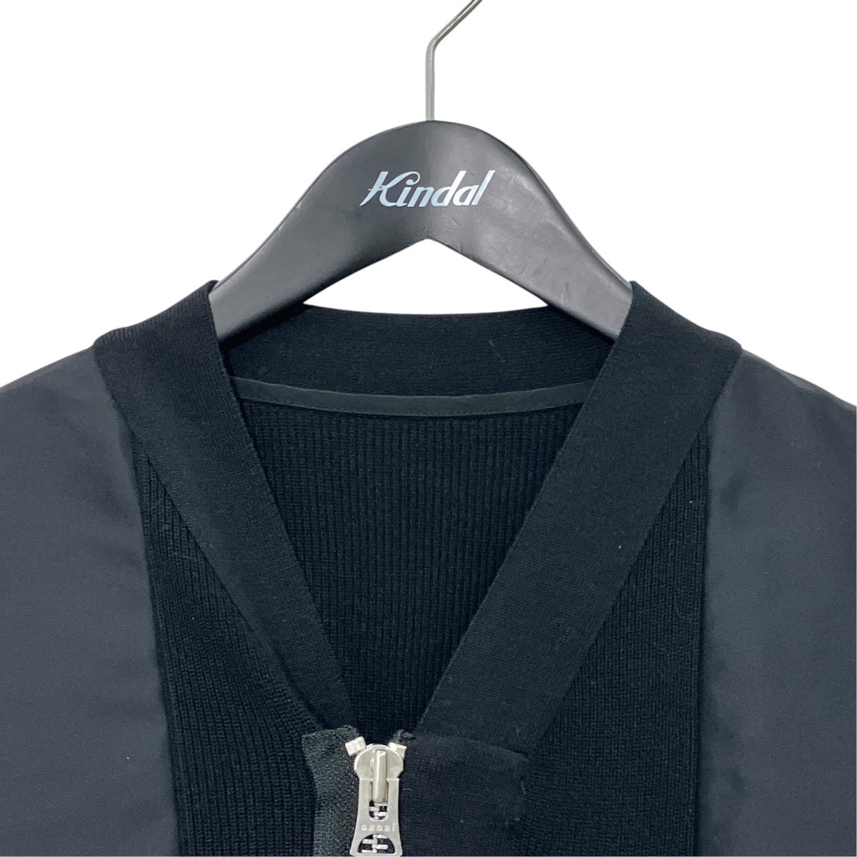 sacai Nylon Twill x Knit BlousonVネックニットジャケット25-03786M 古着・中古-3枚目のアイテム画像