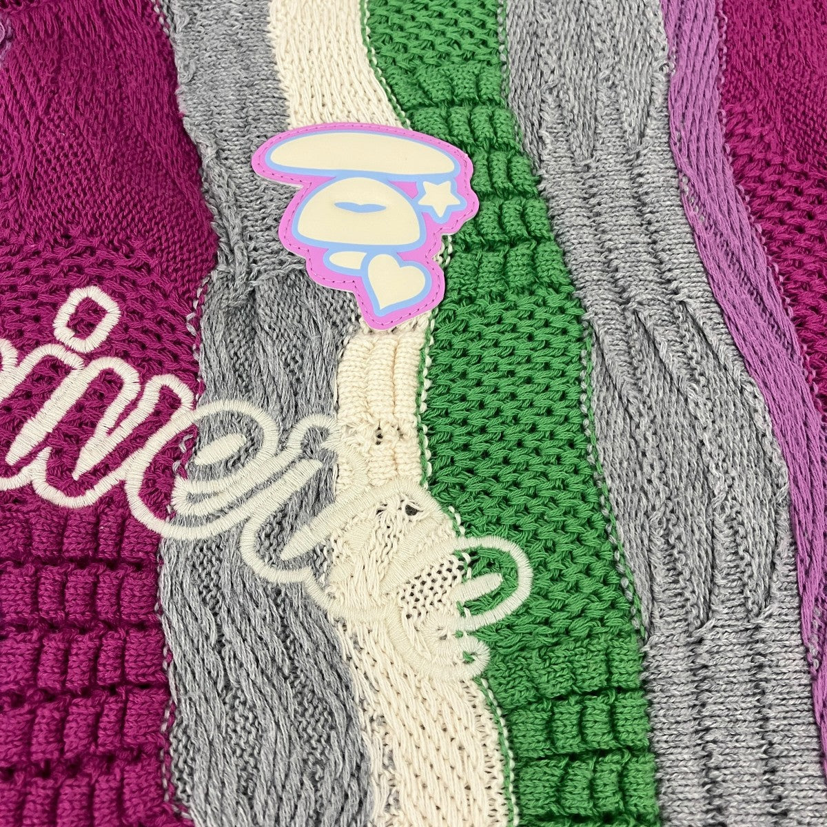 Moonface logo stripe knit sweatshirtプルオーバーニットAAPKNWC305XXN