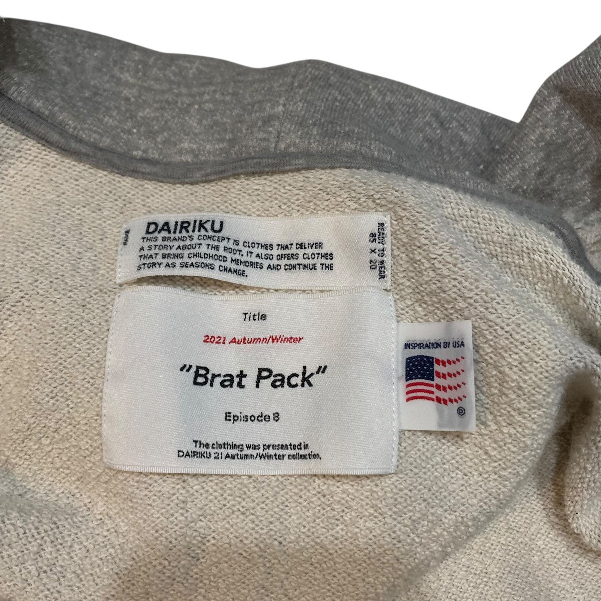 DAIRIKU Ponyboy Zip Hoodie ジップパーカー 21AW C-1 古着・中古-6枚目のアイテム画像