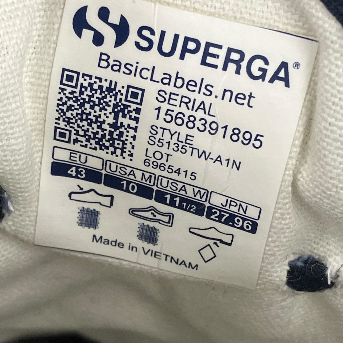 SUPERGA MIL-SPEC LC COT CANVASローカットスニーカー4S5135TW 古着・中古-10枚目のアイテム画像