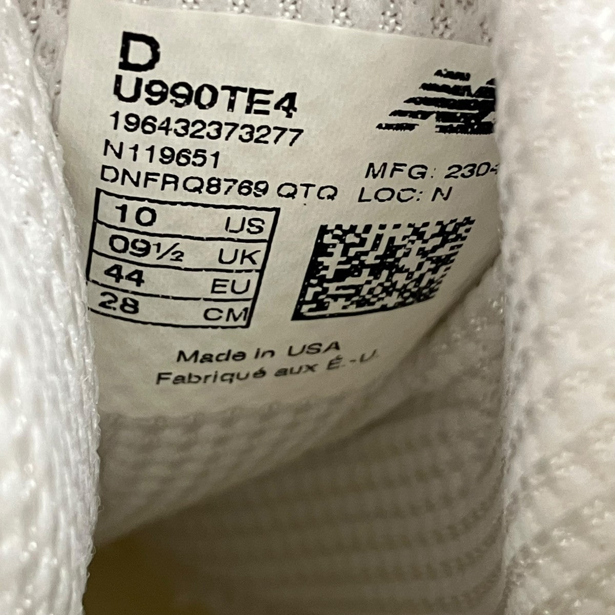 NEW BALANCE 990v4スニーカーU990TE4 古着・中古-7枚目のアイテム画像