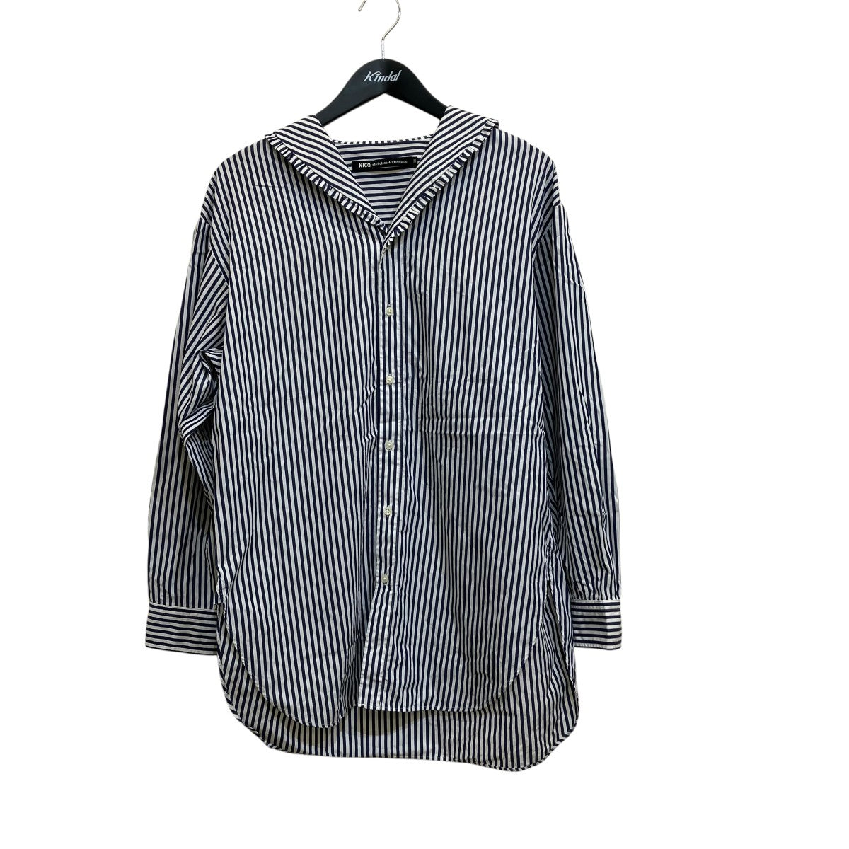 nicholson and nicholson ALPS-STRIPEストライプ長袖シャツ 古着・中古-1枚目のアイテム画像