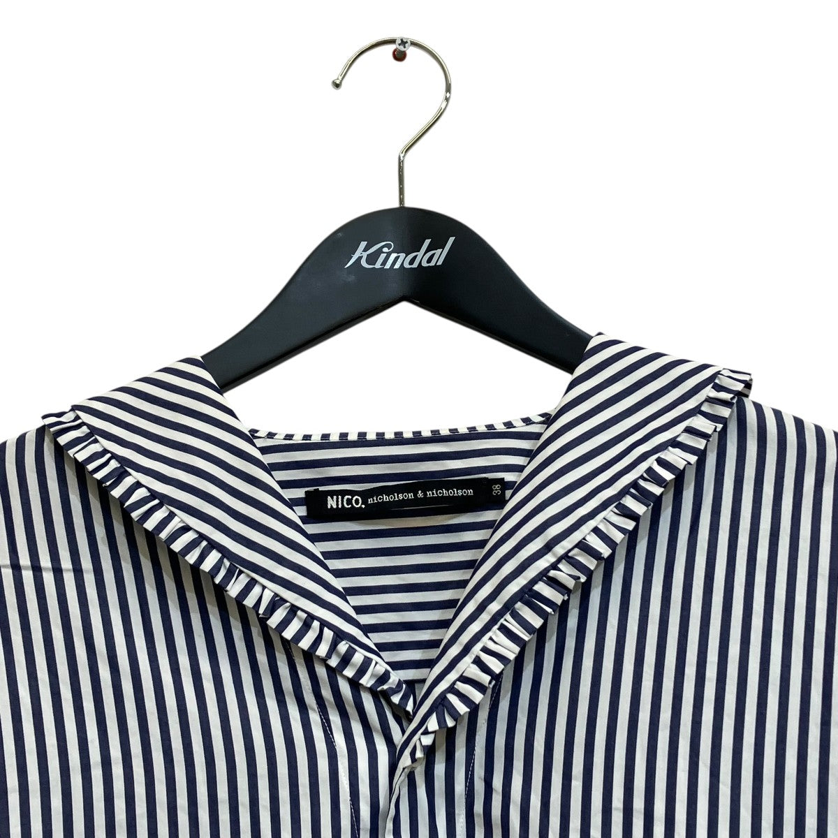 nicholson and nicholson ALPS-STRIPEストライプ長袖シャツ 古着・中古-3枚目のアイテム画像