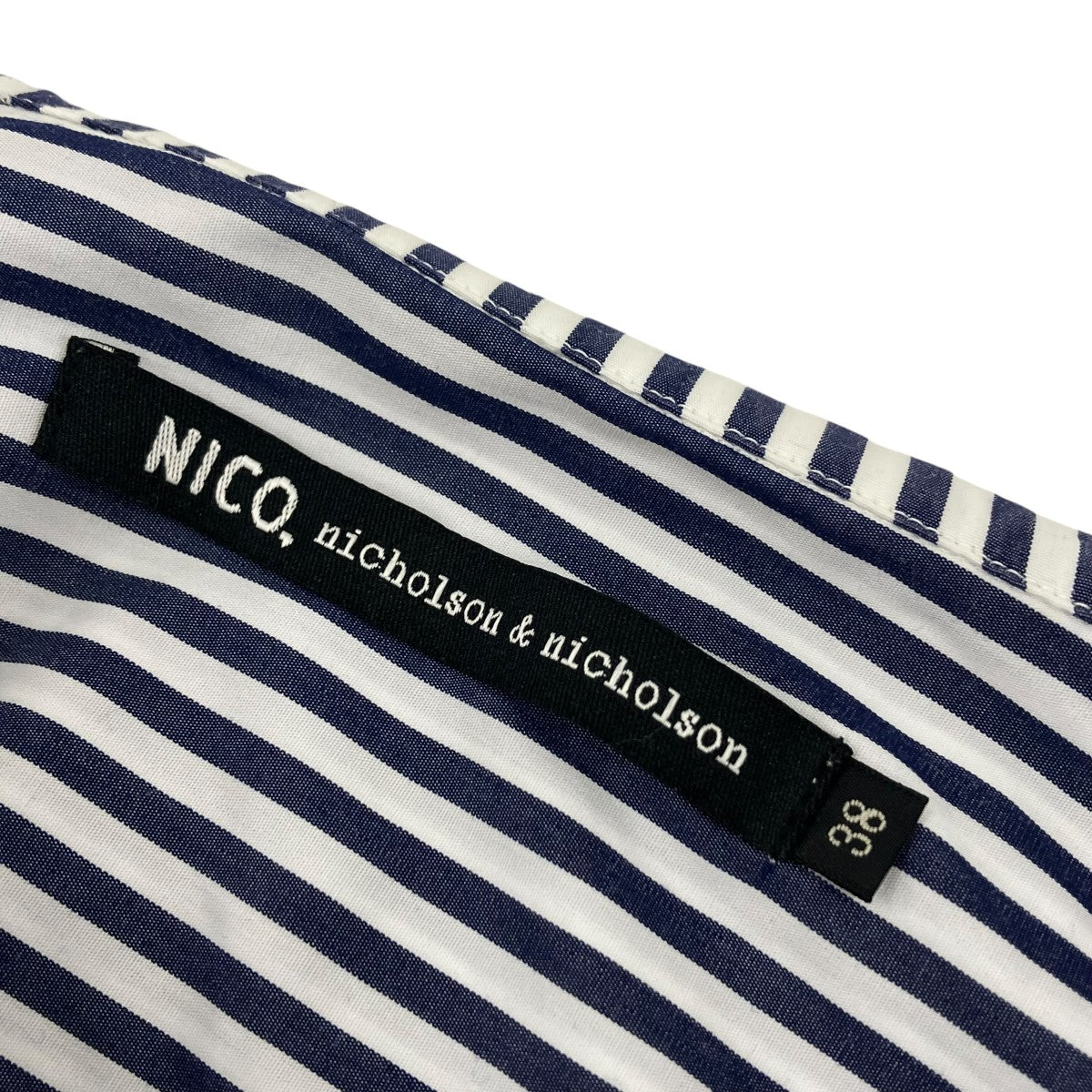 nicholson and nicholson ALPS-STRIPEストライプ長袖シャツ 古着・中古-6枚目のアイテム画像