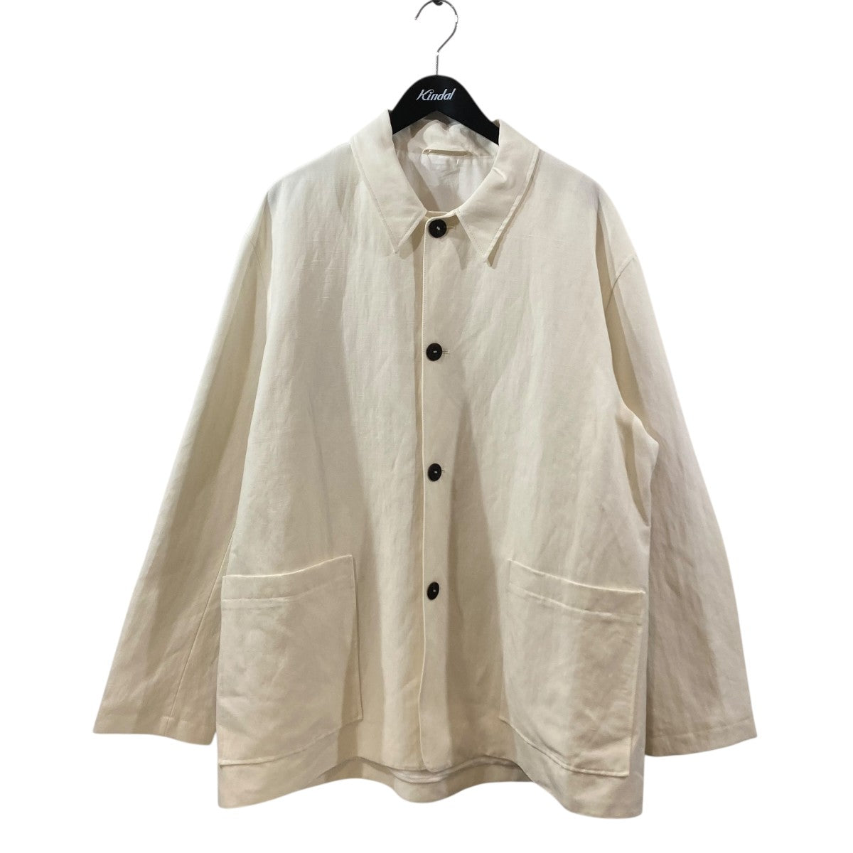 STUDIO NICHOLSON NOPI JACKET IN PARCHMENTリネンジャケット51-10-452002 古着・中古-1枚目のアイテム画像