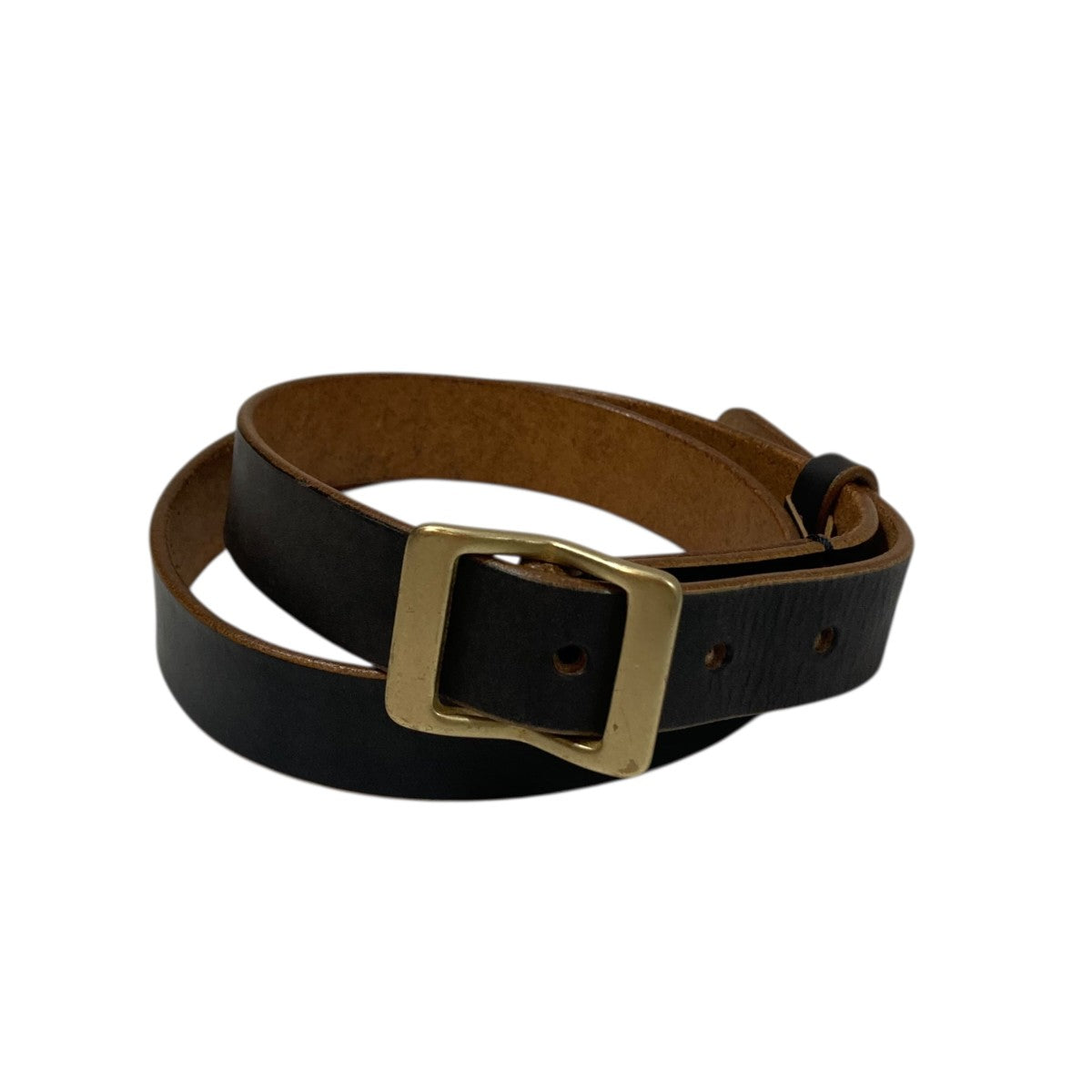 Brown Core Oiled Cow Leather BeltレザーベルトNN-5201A16