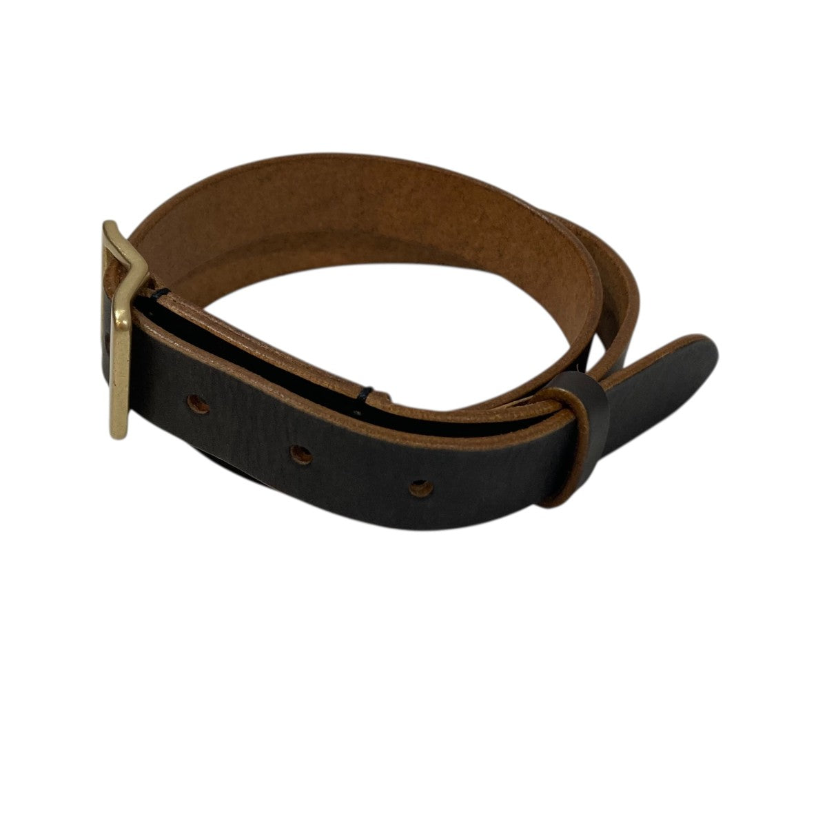 Brown Core Oiled Cow Leather BeltレザーベルトNN-5201A16
