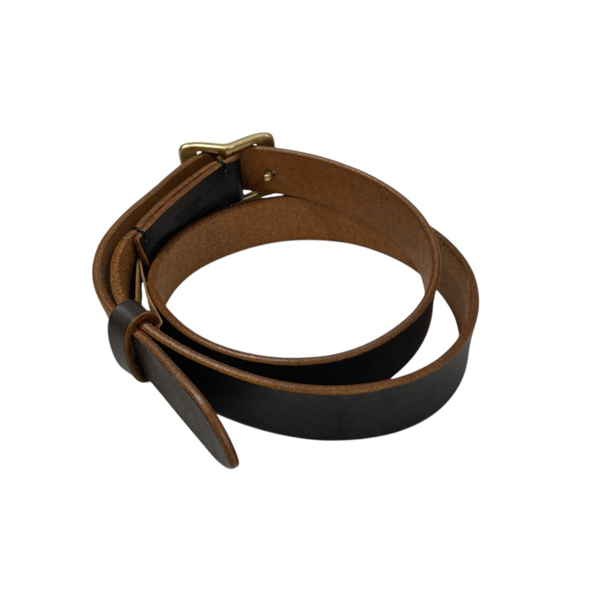 NICENESS Brown Core Oiled Cow Leather BeltレザーベルトNN-5201A16 古着・中古-3枚目のアイテム画像