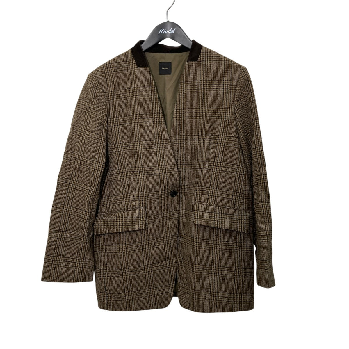 Spick and Span グレンチェッククラシックツイードVカラージャケット25010200315040 古着・中古-1枚目のアイテム画像