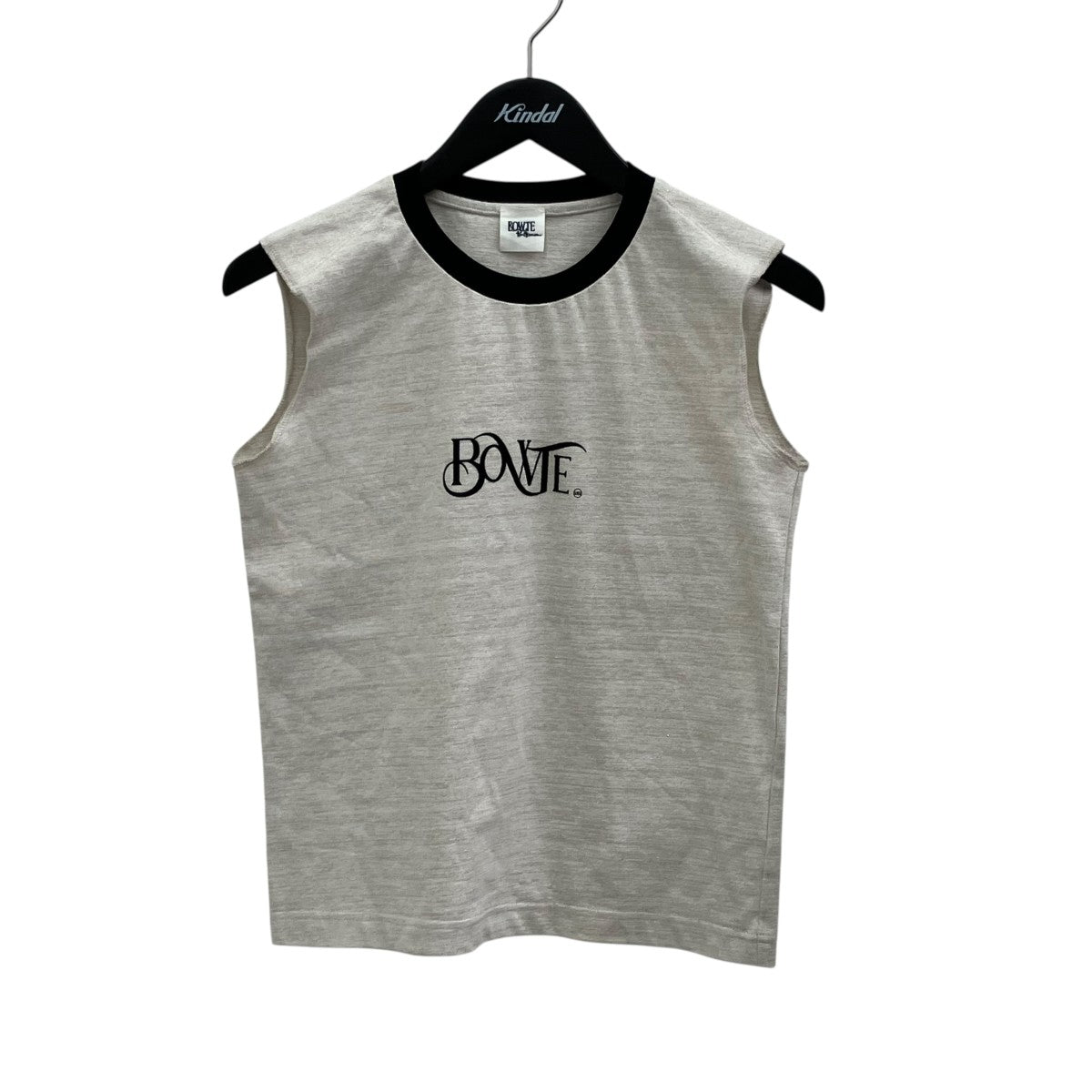 BOWTE 24SSRon Herman別注 ORGANIC COTTON GLITTER NO SLEEVE TEEノースリーブカットソー241-02-0010 古着・中古-1枚目のアイテム画像