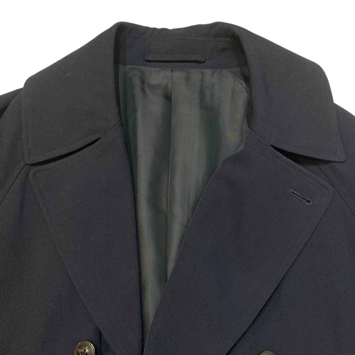 COMOLI WOOL GABARDINE DOUBLE BREASTED COAT P01-04005 古着・中古-3枚目のアイテム画像