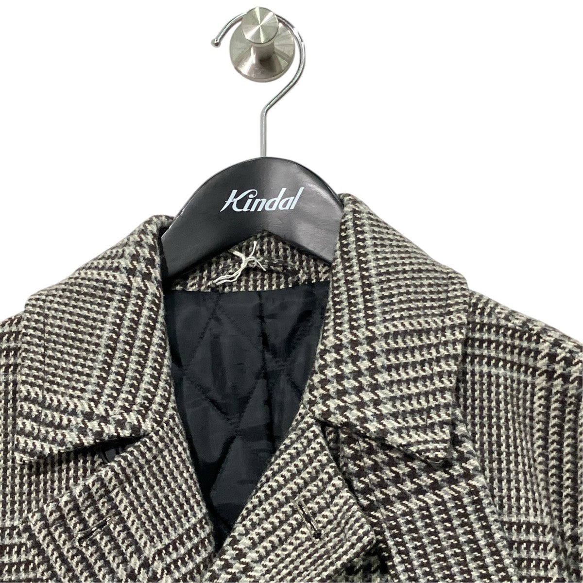 MANUFACTURE OPEN YARD グレンチェックダブルコート 古着・中古-3枚目のアイテム画像