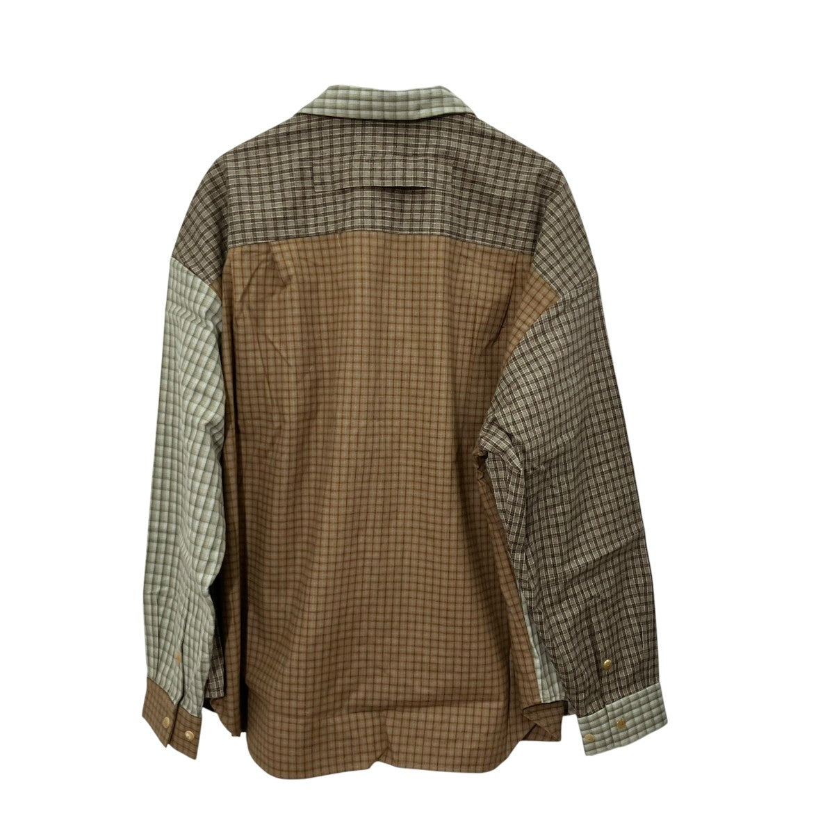 OVERSHIRTチェック長袖シャツST-216-MC