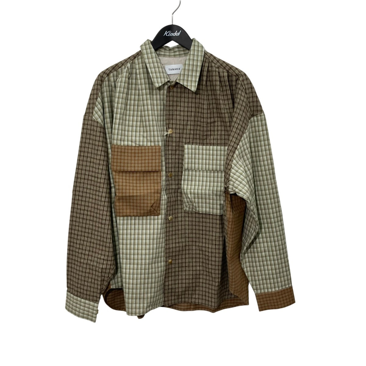 TANAKA OVERSHIRTチェック長袖シャツST-216-MC 古着・中古-1枚目のアイテム画像