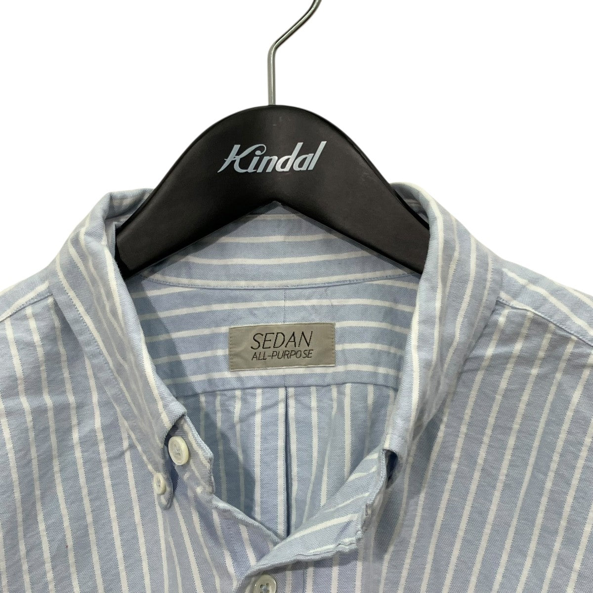 SEDAN ALL-PURPOSE Oxford Stripe Big BD ShirtストライプボタンダウンシャツSD21F-SH01 古着・中古-3枚目のアイテム画像