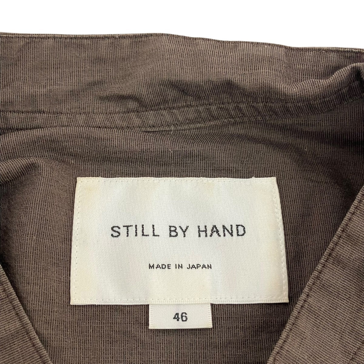 STILL BY HAND 先染めハケメバンドカラーシャツSH04201 古着・中古-6枚目のアイテム画像