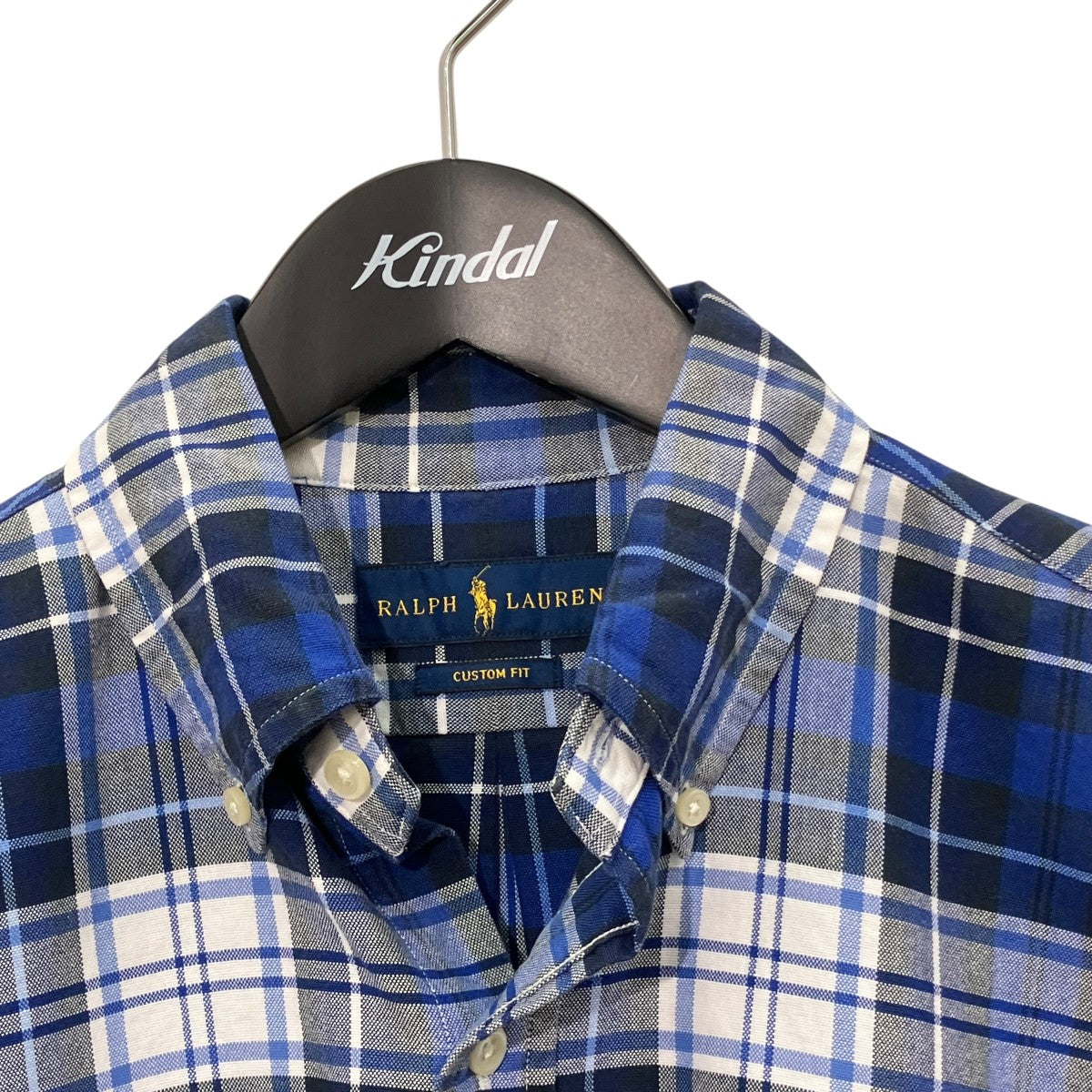 RALPH LAUREN CUSTOM FITチェックボタンダウンシャツ 古着・中古-3枚目のアイテム画像